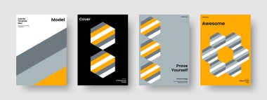 Yaratıcı Flyer Tasarımı. İzole Broşür Şablonu. Geometrik İş Sunum Düzeni. Rapor verin. Pankart. Geçmişi. Kitap kapağı. Poster. Not defteri. Reklamcılık. Günlük. Dergi. Portföy