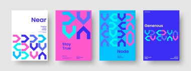 İzole Rapor Tasarımı. Soyut Broşür Şablonu. Geometrik İş Sunum Düzeni. El ilanı. Pankart. Poster. Geçmişi. Kitap kapağı. Haber bülteni. Marka Kimliği. Broşür. Katalog. Broşür