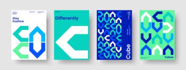 Geometrik İş Sunumu Tasarımı. İzole edilmiş Flyer Şablonu. Yaratıcı Arkaplan Düzeni. Rapor verin. Broşür. Pankart. Kitap kapağı. Poster. Portföy. Broşür. Reklamcılık. El ilanı. Haber bülteni