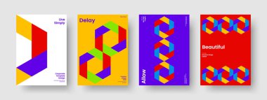 Yaratıcı Broşür Şablonu. Geometrik Rapor Düzeni. İzole Kitap Kapağı Tasarımı. İş sunumu. Geçmişi. El ilanı. Pankart. Poster. Not defteri. Broşür. Marka Kimliği. Reklamcılık. Broşür