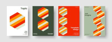 Yaratıcı İş Sunumu Modeli. İzole edilmiş Arkaplan Şablonu. Geometrik Poster Tasarımı. Pankart. Broşür. Rapor verin. El ilanı. Kitap kapağı. Not defteri. El ilanı. Katalog. Günlük. Portföy