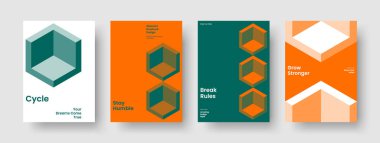 Yaratıcı İş Sunum Şablonu. Modern Poster Tasarımı. Geometrik Sancak Düzeni. Broşür. Rapor verin. Geçmişi. Kitap kapağı. El ilanı. Broşür. Haber bülteni. Marka Kimliği. Günlük. Not Defteri