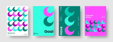 Geometrik Arkaplan Düzeni. İzole edilmiş Flyer Şablonu. Yaratıcı Poster Tasarımı. İş sunumu. Broşür. Pankart. Kitap kapağı. Rapor verin. Marka Kimliği. Broşür. Dergi. El ilanı. Not Defteri