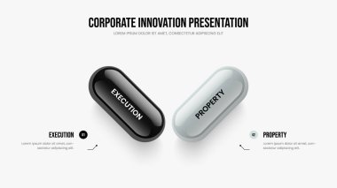 Şirket Fırlatma İki Adım Bilgi Slayt Gösterisi Tasarımı. Servis Planlama 2 Seçenek Diyagramı Kaydırma Şablonu. Dijital Plan Çerçeve Düzeni Vektör İllüstrasyonu.