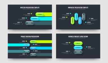 Dijital Rapor 3453 Seçenek Diyagramı Slayt Gösterisi Düzenleme Koleksiyonu. Profesyonel Profil 3-4-5-3 Adım Bilgi Çerçeve Şablonu Vektör Resimlendirme Ayarları.