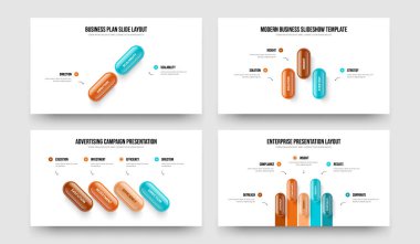 Görsel Çözüm 2345 Seçenek Diyagram Çerçeve Tasarımı Seti. Modern Teklif İki Üç Dört Beş Adım Bilgiler Sunum Şablonu Vektör İllüstrasyon Paketi.