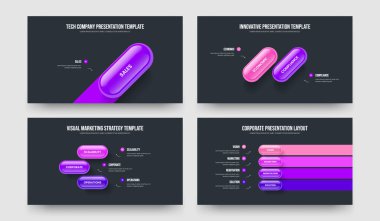 Görsel İnovasyon 1234 Seçenek Slayt Tasarımı Ayarları. Servis İçgörüsü 1-2-3-4 Element Diyagramı Çerçeve Düzeni Vektör Resimleme Koleksiyonu.