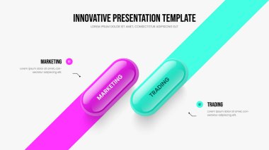 Danışmanlık Planı Slayt Gösterisi Şablon Resimleri. Görsel Analiz İki Seçenek Diyagram Kaydırma Tasarımı. Reklam İncelemesi 2 Adım Bilgisel Sunum Düzeni.