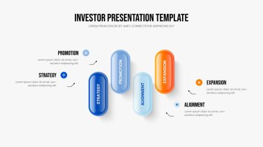 Profesyonel Hava Durumu 4 Seçenek Slayt Gösterisi Tasarımı. Atılgan Çözüm Sunum Düzeni Vektör İllüstrasyonu. Piyasa Portföyü Dört Element Bilgi Şablonu.