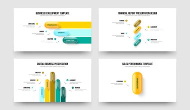 İş Çözümü 3-4-5 Element Diyagramı Şablon Vektör Resimleri Paketi. Görsel Teklif 3451 Seçenek Bilgisel Sunum Düzeni Koleksiyonu.