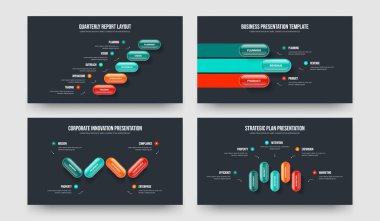Yaratıcı Teklif 535 Adım Diyagram Kaydırma Şablonu Ayarlandı. Şirket Hava Durumu Beş Üç Dört Beş Seçenek Bilgilendirme Çerçeve Tasarımı Vektör İllüstrasyon Koleksiyonu.