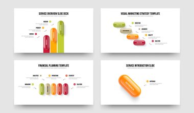 Dijital Büyüme Üç Dört Beş Bir Seçenek Diyagramı Sunum Tasarım Vektörü Çizim Paketi. Şirket İnovasyonu 345 Element Bilgi Slayt Gösterisi Yerleşimi.
