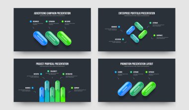 Şirket Hava Durumu 345 Element Diyagramı Slayt Şablonu Koleksiyonu. Reklam Stratejisi Üç Dört Beş Üç Adım Bilgi Sunumu Vektör Çizim Paketi.