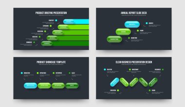 Şirket Görselleştirme 5345 Adım Diyagram Kaydırma Yerleşimi Ayarları. Piyasa Büyümesi Beş Üç Dört Beş Seçenek Bilgiler Sunum Şablonu Vektör İllüstrasyon Koleksiyonu.