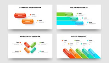 Şirket Planı 2345 Basamaklı Bilgi Şablonu Ayarlandı. Proje Analizi 2-3-4-5 Seçenek Diyagramı Sunum Tasarım Vektör İllüstrasyon Koleksiyonu.