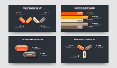Yatırımcı Önerisi Dört Beş İki Üç Basamaklı Bilgi Çerçeve Düzeni Vektör İllüstrasyon Koleksiyonu. Proje Kampanyası 4523 Element Diyagramı Sunum Şablonu Ayarlandı.