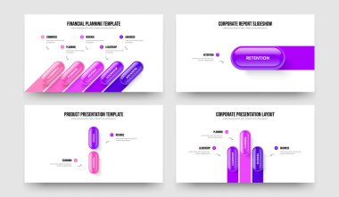 Satış Performansı 5123 Element Diyagram Kaydırma Yerleşimi Koleksiyonu. Servis Brifingi Beş Bir İki Üç Adım Bilgi Slayt Gösterisi Şablon Vektör Resimleri Paketi.