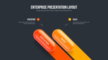 Ürün Kampanyası 2 Seçenek Bilgi Çerçeve Düzeni. Yaratıcı Analiz Kaydırma Şablonu Vektör İllüstrasyonu. Reklam Portföyü İki Adım Diyagramı Sunum Tasarımı.