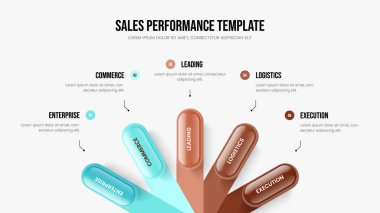 Görsel görselleştirme Beş Adım Diyagram Kaydırma Düzeni. Finansal Teklif Çerçeve Tasarım Vektörü İllüzyonu. Dijital Geliştirme 5 Seçenek Bilgisel Sunum Şablonu.