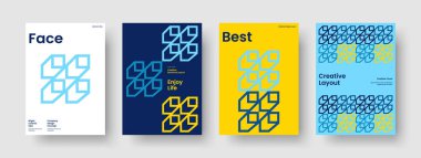 Geometrik Rapor Şablonu. Soyut Broşür Düzeni. Modern Poster Tasarımı. Kitap kapağı. El ilanı. Geçmişi. İş sunumu. Pankart. Not defteri. Haber bülteni. Marka Kimliği. Katalog. Dergi