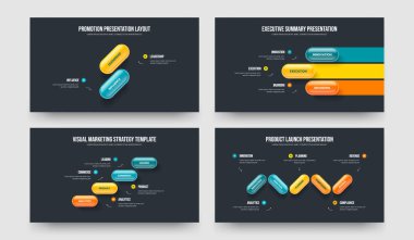 Kurumsal Kampanya İki Üç Dört Beş Seçenek Bilgi Sunumu Vektör İllüstrasyon Paketi. Yaratıcı Giriş 2345 Element Diyagram Çerçeve Tasarımı Koleksiyonu.