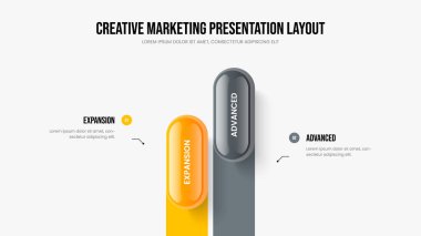 Servis Portföyü 2 Element Diyagramı Sunum Tasarımı. Proje Performans Kaydırma Şablonu Gösterimi. Dijital Geliştirme İki Seçenek Bilgisel Slayt Gösterisi Düzeni.