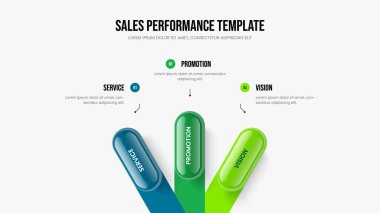 Piyasa Fırlatma 3 Seçenek Diyagramı Sunum Düzeni. Profesyonel Çözüm Kaydırma Şablonu Vektör İllüstrasyonu. Dijital Tahmin Üç Element Bilgisel Slayt Gösterisi Tasarımı.