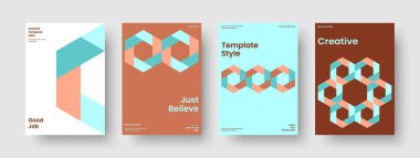 Yaratıcı İş Sunumu Tasarımı. Soyut Kitap Kapağı Düzeni. İzole Broşür Şablonu. Poster. Pankart. El ilanı. Geçmişi. Rapor verin. Not defteri. Katalog. Dergi. El ilanı. Haber bülteni
