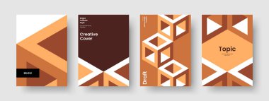 Yaratıcı Kitap Kapağı Düzeni. Geometrik Rapor Tasarımı. İzole iş sunum şablonu. Geçmişi. Broşür. El ilanı. Pankart. Poster. Marka Kimliği. Not defteri. Günlük. Reklamcılık. Broşür