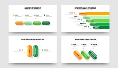 Profesyonel Büyüme 4-5-2-3-Basamaklı Infographic Frame Design Vector Illustration Set. Görsel Brifing 4523 Seçenek Diyagramı Slayt Gösterisi Düzeni Koleksiyonu.