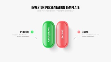 Şirket Brifing Slayt Gösterisi Tasarım Vektörü İllüstrasyonu. Profesyonel Rapor 2 Seçenek Şablonu. Girişim Stratejisi İki Adım Bilgisel Kaydırma Düzeni.