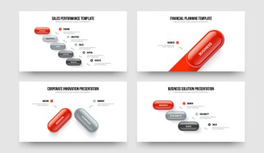 Profesyonel Geliştirme 5123 Seçenek Diyagramı Çerçeve Düzeni Paketi. Atılgan Beş Bir İki Üç Eleman Bilgi Slayt Gösterisi Şablon Vektör Resimleri Koleksiyonu.