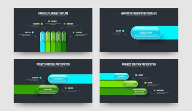 Kurumsal İcat 5133 Basamaklı Diyagram Sunum Düzeni Paketi. Piyasa Portföyü Beş Bir İki Üç Seçenek Bilgi Şablonu Vektör İllüstrasyon Kümesi.