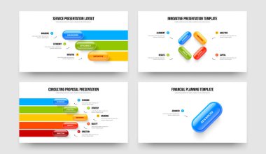 Profesyonel Hava Tahmini Üç Dört Beş Bir Seçenek Slayt Gösterisi Slayt Tasarım Vektörü İllüstrasyon Koleksiyonu. Yaratıcı Büyüme 345 Adım Bilgilendirme Sunum Şablonu.