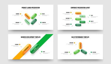 Dijital Fırlatma 4-5-2-3 Element Diyagramı Kaydırma Şablonu Çizim Kümesi. Profesyonel Profil 4523 Adım Bilgi Sunum Düzeni Koleksiyonu.
