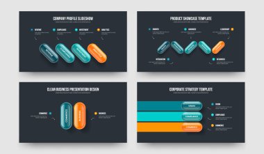 Atılgan Hava Durumu Dört Beş İki Üç Basamaklı Slayt Gösterisi Slayt Tasarım Vektörü Çizimi. Finansal İnovasyon 4523 Element Diyagramı Çerçeve Düzeni Koleksiyonu.
