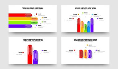 Enterprise Performans 4523 Seçenek Tanıtım Şablonu Ayarlandı. Servis Önerisi Dört Beş İki Üç Adım Diyagram Slayt Gösterisi Vektör Çizim Paketi.