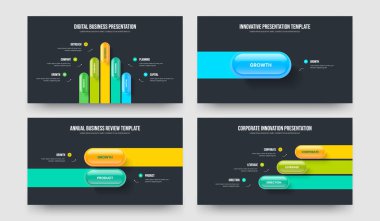 Yaratıcı Büyüme 5123 Seçenek Tanıtım Şablonu Ayarları. Dijital Brifing Beş Bir İki Üç Adım Diyagram Çerçeve Tasarım Vektör Resimleri Koleksiyonu.