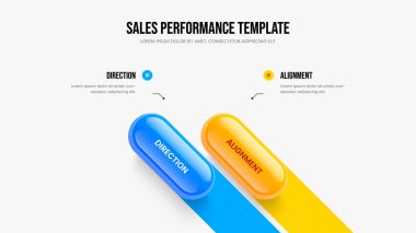 Danışmanlık Planlama 2 Element Diyagram Çerçeve Tasarımı. Reklam Geliştirme Slayt Düzeni Vektör İllüstrasyonu. Pazarlama İnovasyonu İki Adım Bilgi Slayt Gösterisi Şablonu.