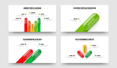 Görsel Brifing Beş Bir İki Üç Adım Bilgilendirme Şablon Şablonu İllüstrasyon Seti. Pazarlama Stratejisi 5123 Seçenek Slayt Düzeni Paketi.