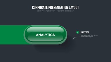 Enterprise İnovation Sunum Düzeni Vektör İllüstrasyonu. Servis Planlama Bir Element Diyagramı Kaydırma Şablonu. Pazar Görselleştirme 1 Seçenek Bilgisel Çerçeve Tasarımı.