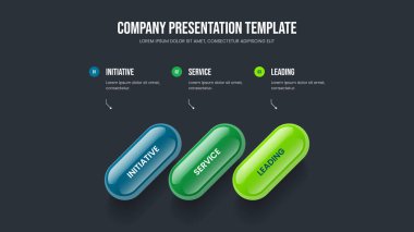 Pazarlama Stratejisi Üç Element Bilgi Çerçeve Düzeni. Yaratıcı Rapor Kaydırma Şablonu Gösterimi. Danışmanlık Brifingi 3 Seçenek Diyagram Slayt Gösterisi Tasarımı.