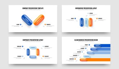 Finansal Planlama İki Üç Dört Beş Adım Çerçeve Düzenleme Vektör İllüstrasyon Paketi. Şirket Portföyü 2345 Seçenek Bilgilendirme Sunum Tasarımı.