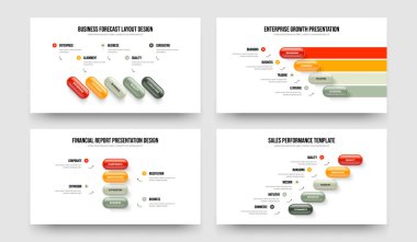 Satış Brifingi: 5445 Seçenek Şablon Koleksiyonu. Yaratıcı Plan Beş Dört Beş Element Bilgi Kaydırağı Tasarım Vektörü Çizimi.