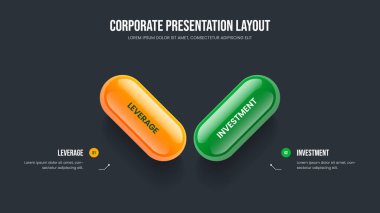 Marketing Growth Frame Şablon Vektör İllüzyonu. Yatırımcı Gözden Geçirmesi İki Adım Slayt Gösterisi Planı. Atılgan Görselleştirme 2 Element Bilgisel Sunum Tasarımı.
