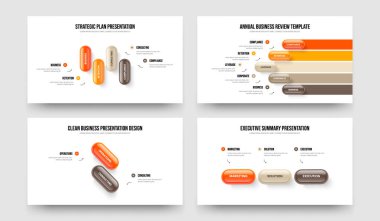 Danışmanlık Planlama 4523 Element Diyagramı Slayt Gösterisi Şablonu Ayarlandı. Pazarlama Kampanyası 4-5-2-3 Seçenek Bilgi Sunumu Tasarım Vektörü İllüstrasyon Koleksiyonu.