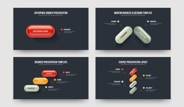 Yatırımcı Planlama Bir İki Üç Dört Seçenek Çerçeve Tasarım Vektör İllüstrasyon Koleksiyonu. Görsel Kampanya 1234 Element Bilgi Sunum Düzeni Paketi.