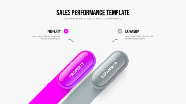 Reklam Denetleme İki Adım Bilgi Sunum Şablonu. Modern Showcase 2 Seçenek Diyagramı Slayt Gösterisi Düzeni. Şirket İçgörü Çerçeve Tasarım Vektörü İllüstrasyonu.