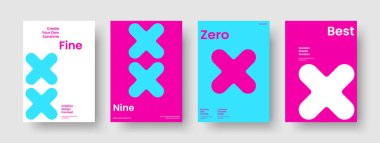 Soyut Broşür Şablonu. Yaratıcı Poster Düzeni. İzole Flyer Tasarımı. Kitap kapağı. İş sunumu. Rapor verin. Pankart. Geçmişi. Broşür. Not defteri. Katalog. Dergi. Haber bülteni. Broşür