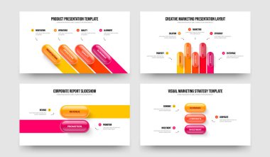 Atılgan fırlatma 4-5-2-3 Element Diyagram Kaydırak Tasarım Vektörü Çizim Paketi. Modern Görselleştirme 4523 Seçenek Bilgisel Sunum Düzeni Koleksiyonu.